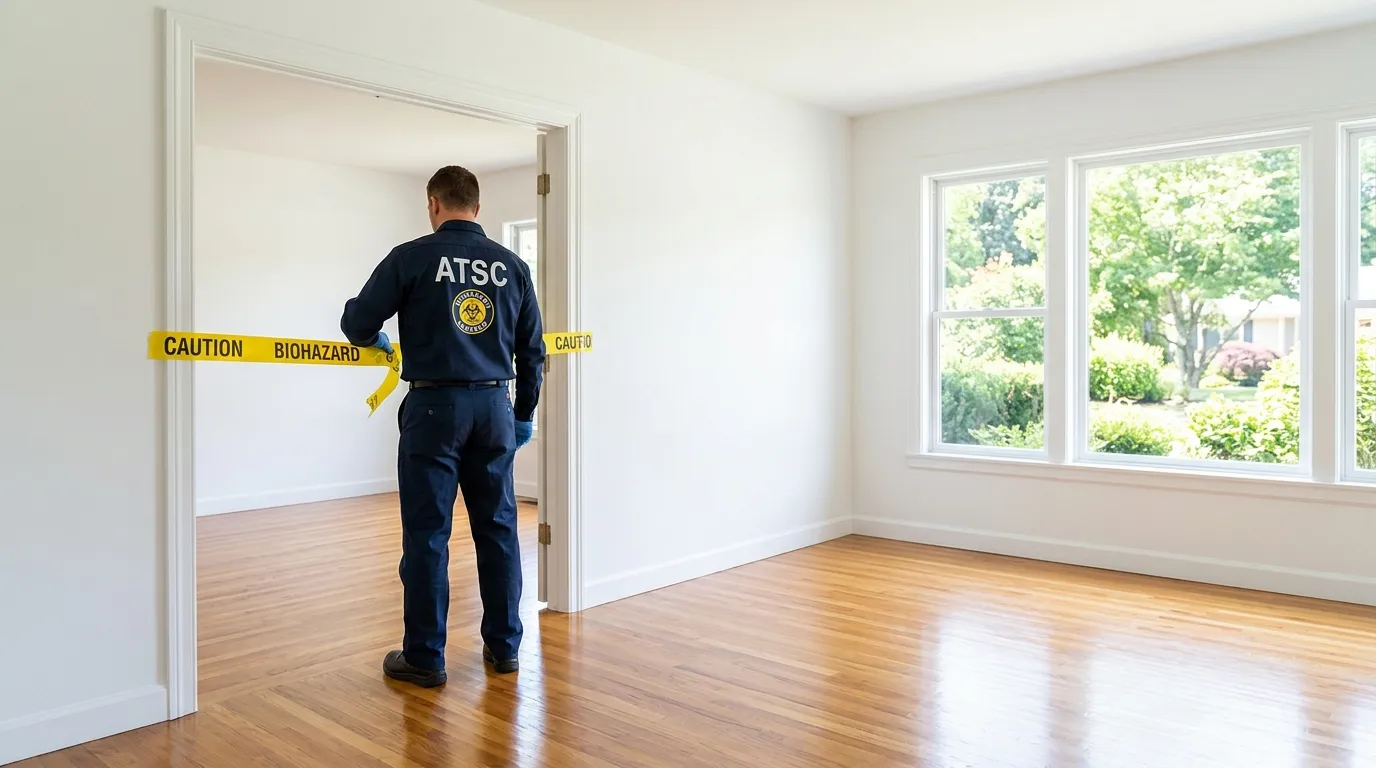 Certified biohazard cleanup crew performing Decomposition Cleanup in Richland